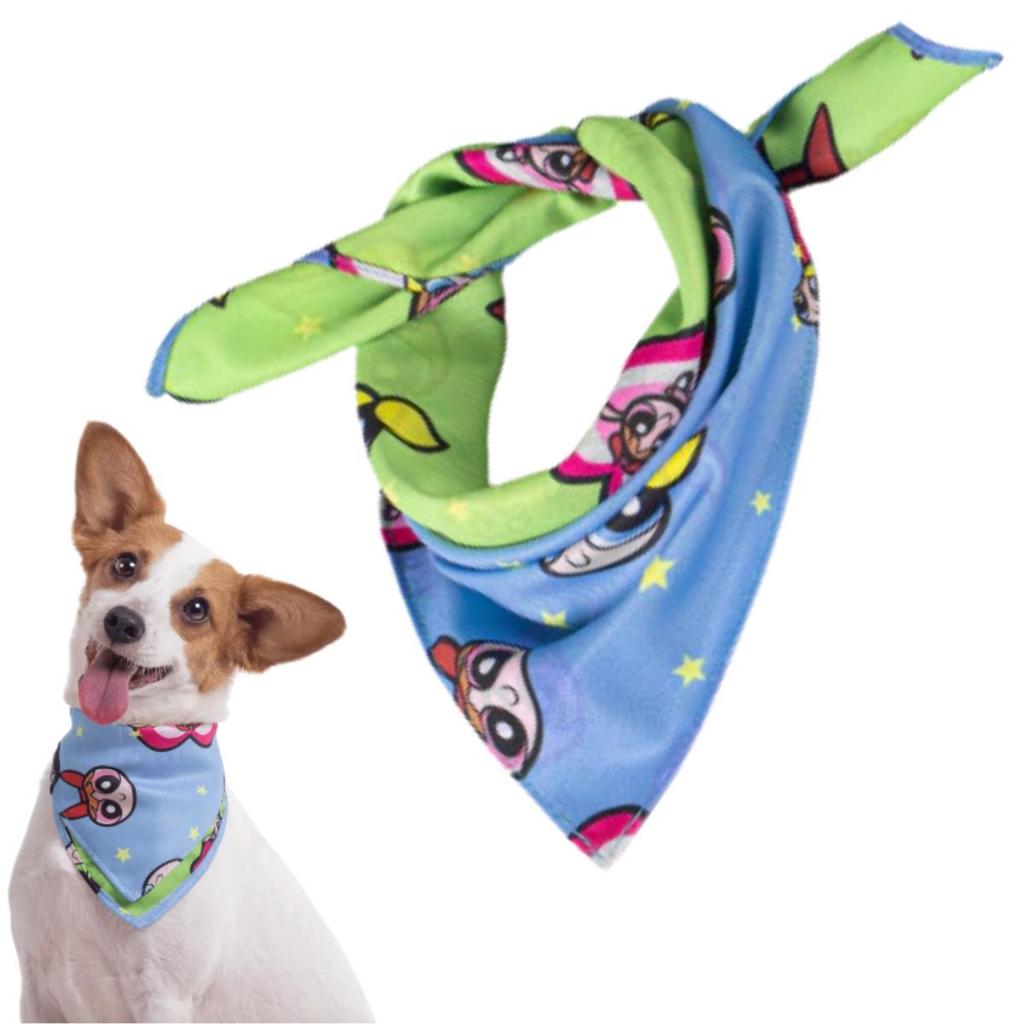 Bandana Pet para Cachorro e Gato Tamanho P M G - Freefaro - Meninas Super Poderosas