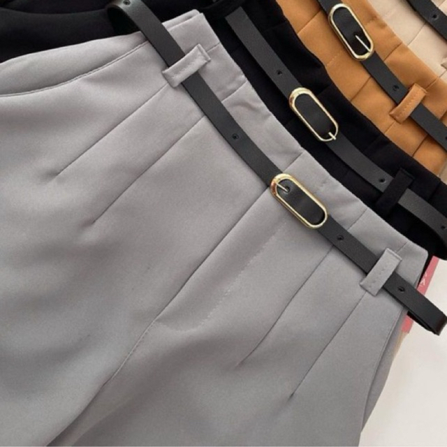 Short Feminino Alfaiataria Social com Cinto cintura alta com bolso tendência Promoção