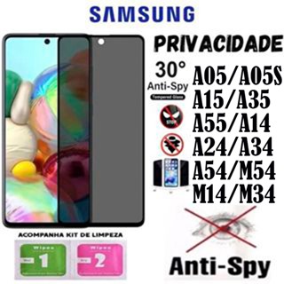 Película Privacidade 3D Samsung A05/A05S/A15/A25/A35/A55/A14/A24/A34/A54/M54/M14/M34 Protetor Anti Spy Cobri Tudo em Oferta na Shopee