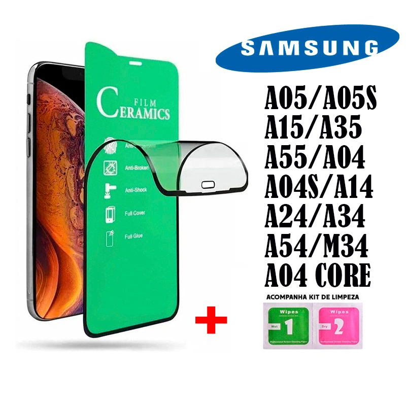 Película Cerâmica 3D Mole Para Samsung A05/A05S/A15/A25/A35/A55/A04/A04S/A04 CORE/A14/A24/A34/A54/M34