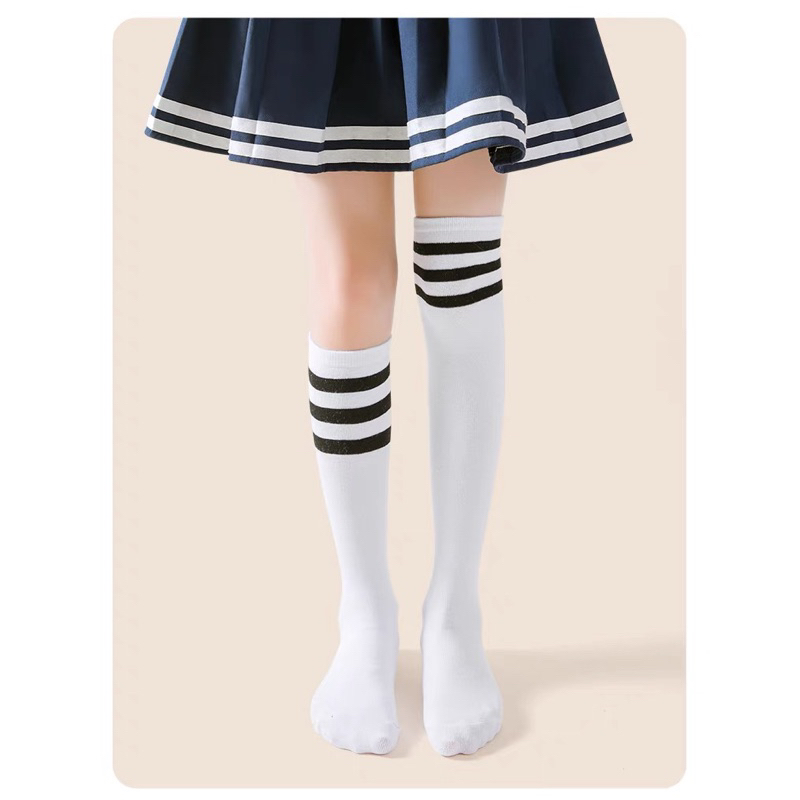 Meias Infantis De Verão, Finas, Estudantes, Futebol Branco, Meias Acima Do Joelho Para Meninas E Meninos,, em Oferta na Shopee