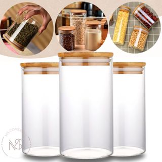 Kit 3 Potes de Vidro 200ml Com Tampa Bambu Hermetico em Oferta na Shopee