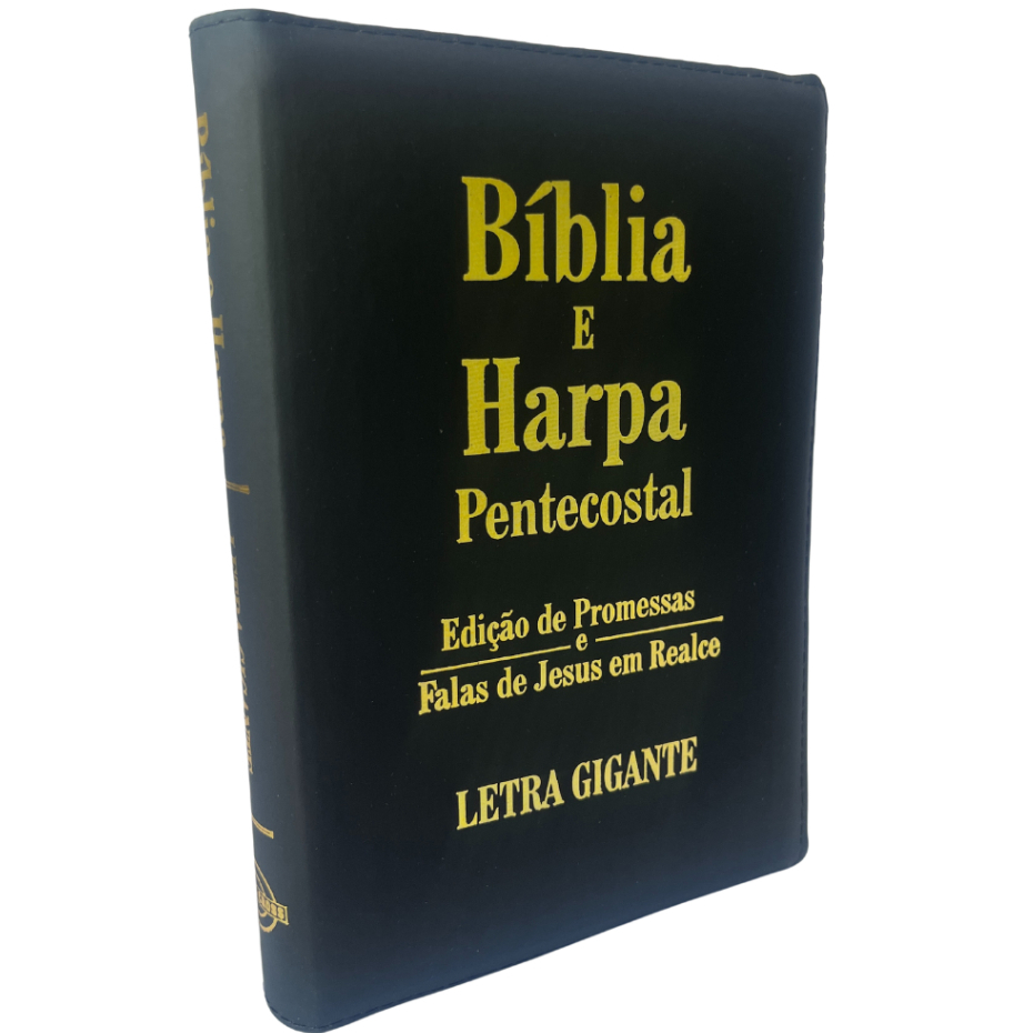 Biblia Sagrada letra gigante harpa pentecostal com ziper falas de jesus em Vermelho em Oferta na Shopee