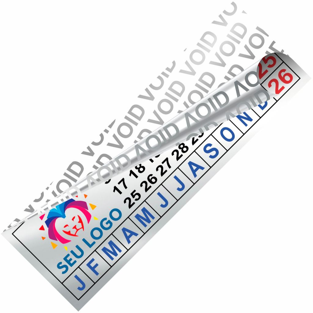 Lacre Void Prata 3x1 Cm Etiqueta Selo de Garantia Lacre de Segurança Personalizado