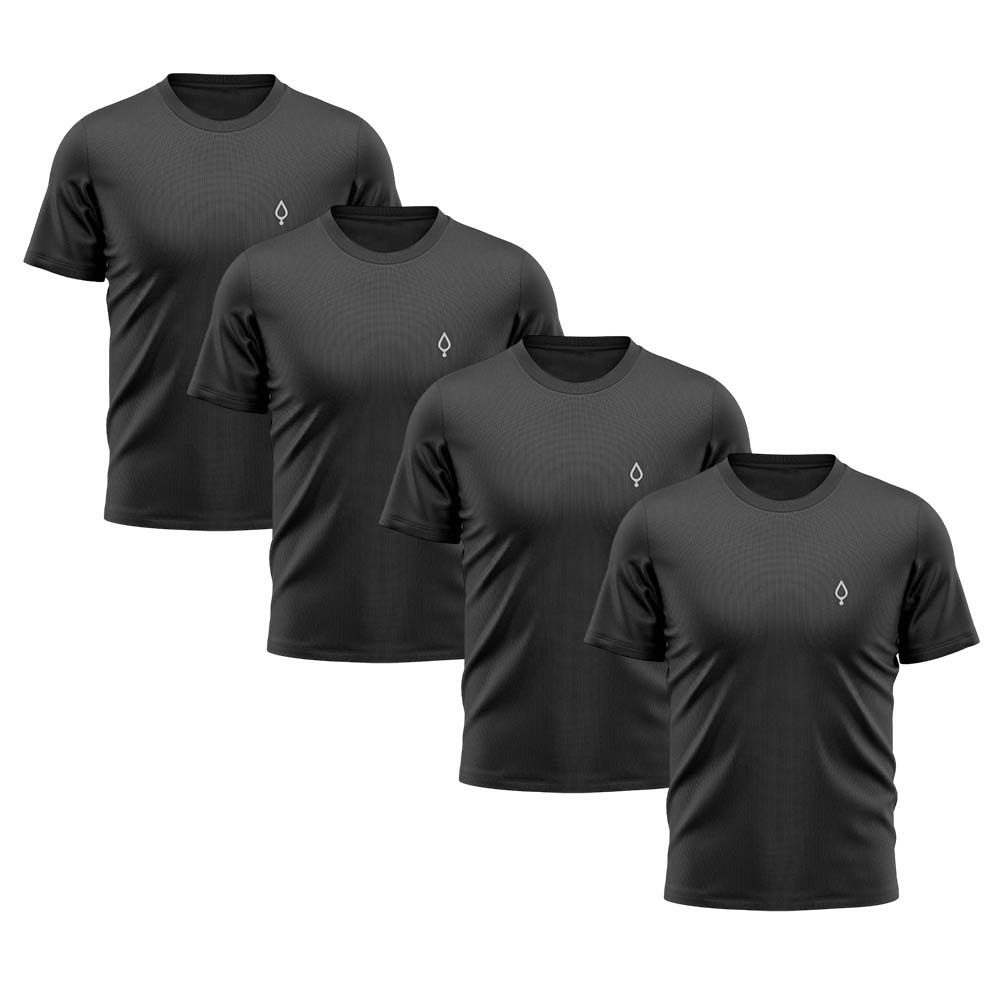Kit 4 Camiseta Masculina Dry Fit Manga Curta Treino Academia Caminhada Blusa Esporte corrida 04