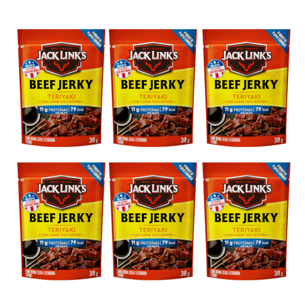 6 Beef Jerky Protein Snacks Carne Sabor Teriyaki Jack Links
