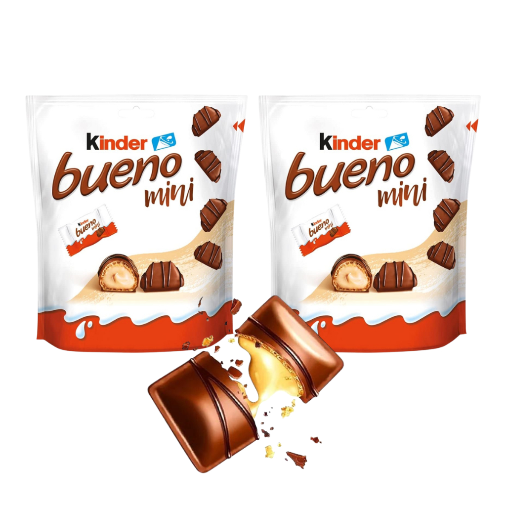 2 Chocolate Kinder Bueno Mini Leite E Avelãs 108g