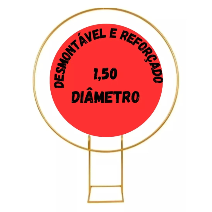 Arco De Festa Dourado Suporte Redondo de Fundo Decoração Bexigas Painel De 1,50 Desmontavél em Oferta na Shopee