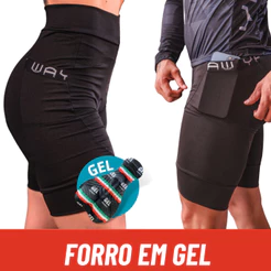Bermuda de Ciclismo Short Masculino e Feminino com Forro em Gel Way Profissional Bike Mtb