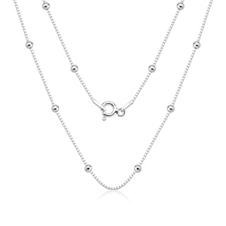 Colar Feminino Veneziana Com Bolinhas 40cm - Prata 925 em Oferta na Shopee
