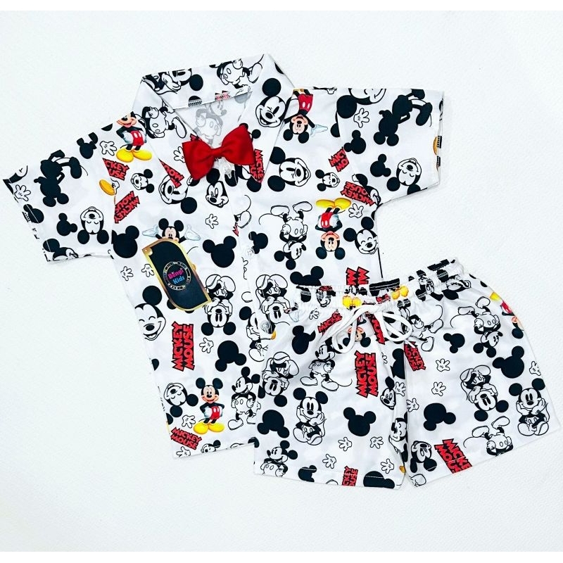 CONJUNTO TEMÁTICO MAURICINHO MICKEY FANTASIA em Oferta na Shopee