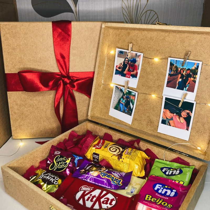 Caixa de presente Led MDF para namorados namorada Pais envio rápido para todas as regiões em Oferta na Shopee