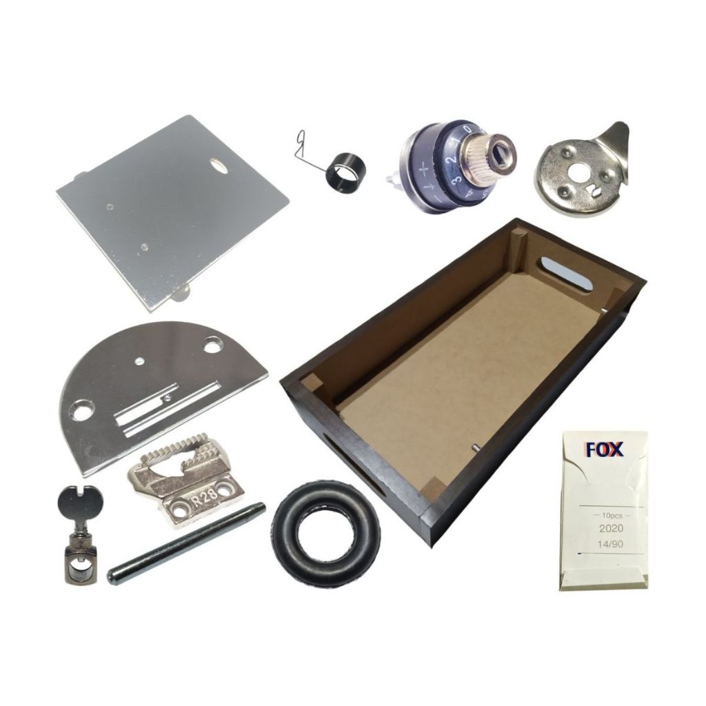Kit 11Pcs Elgin Singer Caixa Base Tensor Chapa Dente Prendedor Pino Agulha
