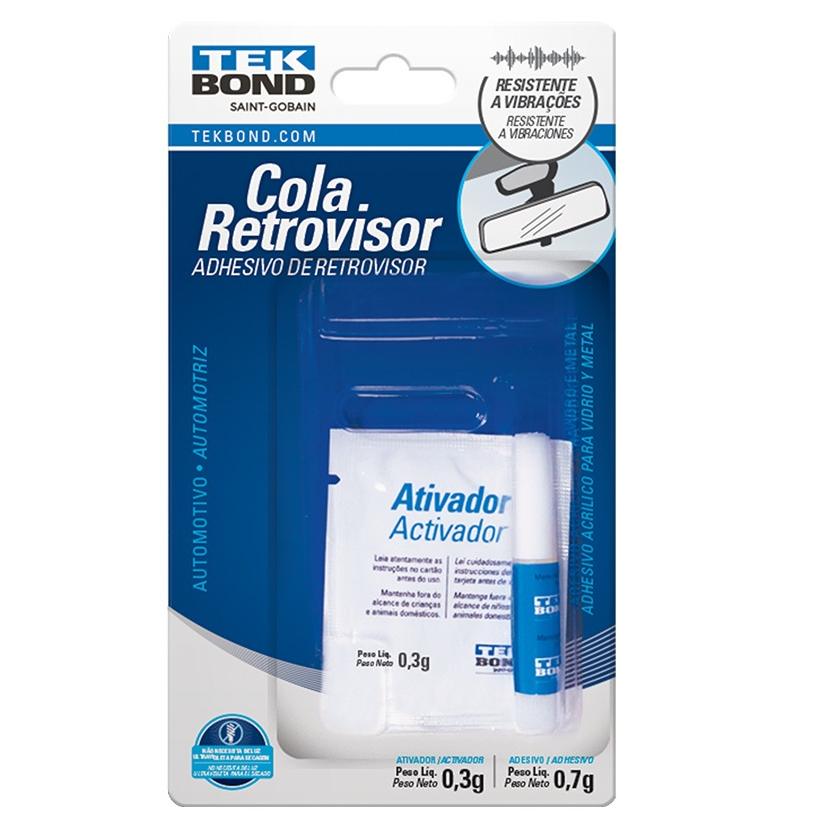 Cola Retrovisor Dose Unica Tekbond em Oferta na Shopee