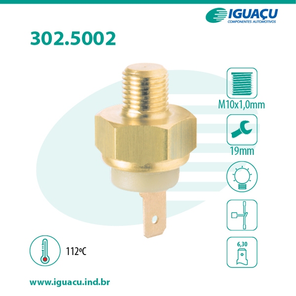 Termo-interruptor Do Radiador Gol/ Parati/ Passat/ Voyage iguaçu 5002-112