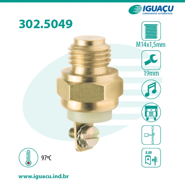 TERMO INTERRUPTOR DO RADIADOR IGUAÇU - 302.5049-97