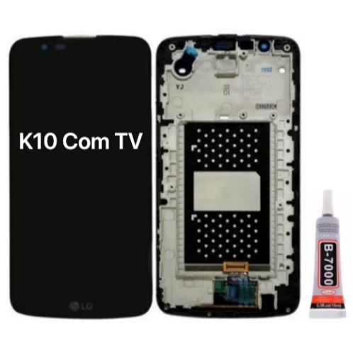 Tela Frontal Touch Display Lcd Compatível LG K10 TV K430 K430tv K430ds sem/ci Sem Escrita Com Tv Com Aro
