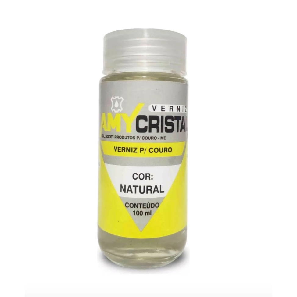 Amycron Verniz Crystal 100ml Para Couro legítimo ou Couro Sintético