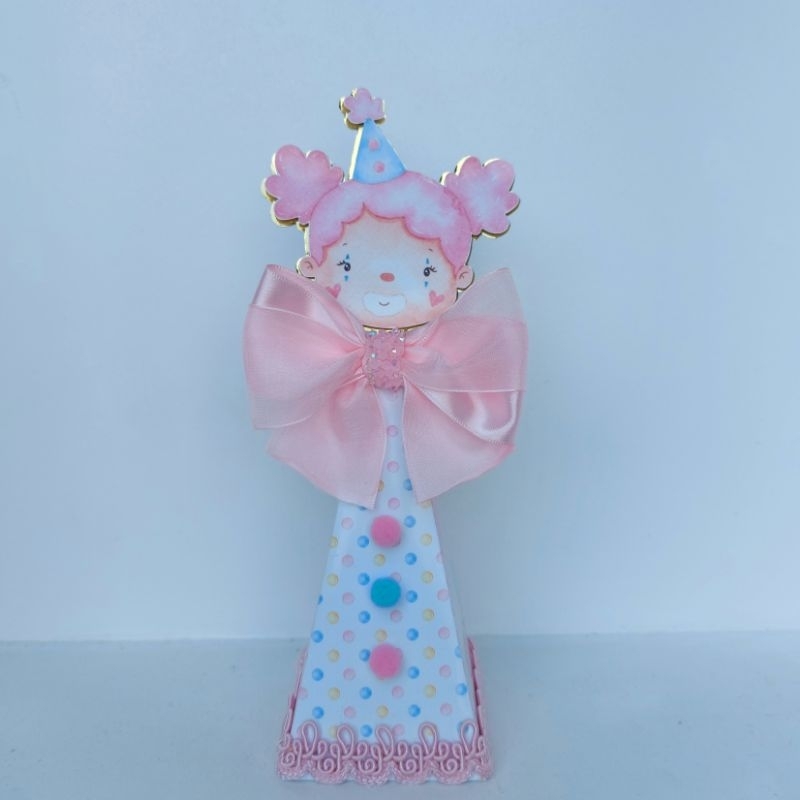 Caixa Pirâmide - Circo Rosa Luxo - Festa Infantil - Lembrancinhas - Caixinhas Personalizadas - Papelaria Personalizada