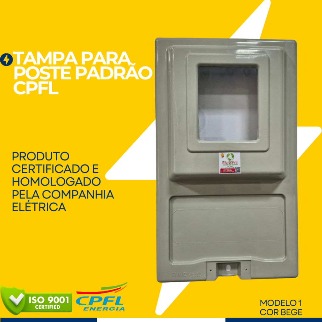 Tampa Padrão Bege Para Poste CPFL