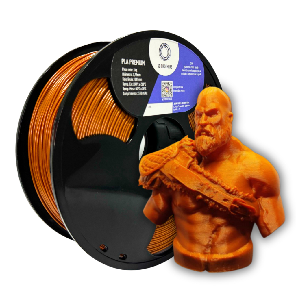 FILAMENTO 3D PLA PREMIUM - BRONZE - 3D Brothers em Oferta na Shopee