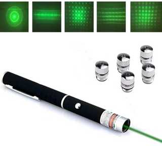 Caneta Laser Pointer Verde 5000MW Profissional 5 Pontas