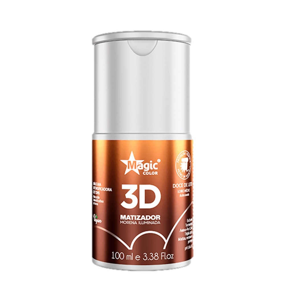 Matizador 3D Magic Color Morena Iluminada Doce de Leite – Efeito Loiro Médio 100ml em Oferta na Shopee