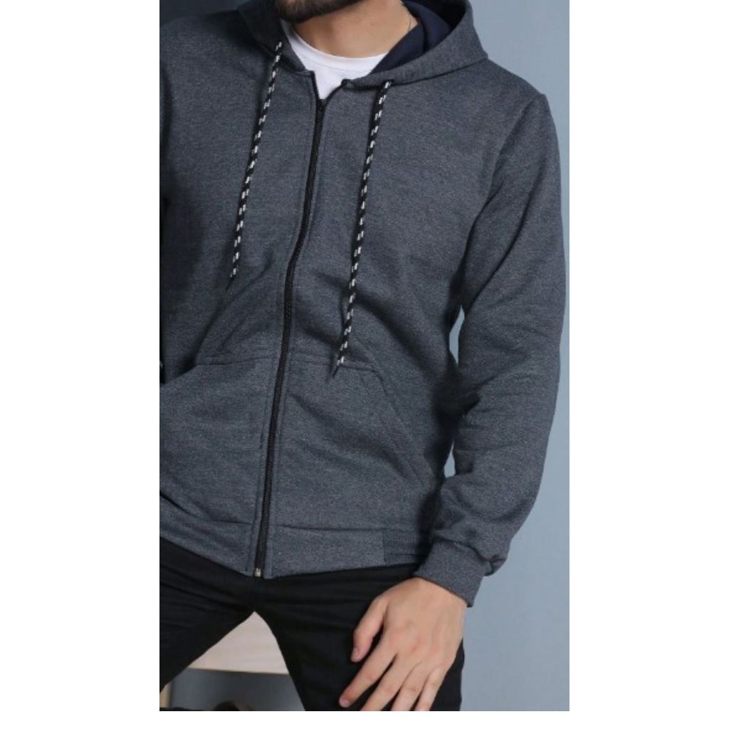 moletom com ziper blusa de frio flanelado com capuz casaco unissex liso sem estampa
