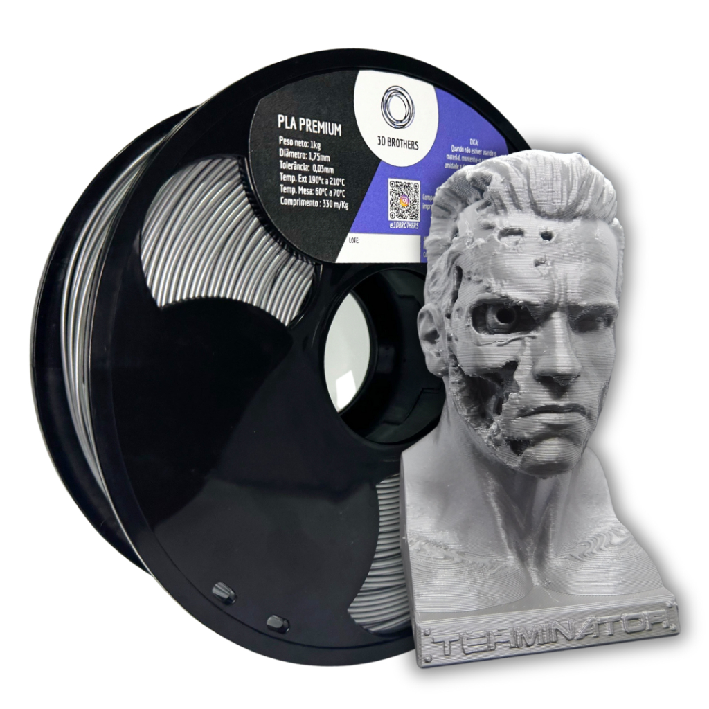 Filamento 3D PLA PREMIUM - CORES METÁLICAS - 3D Brothers em Oferta na Shopee