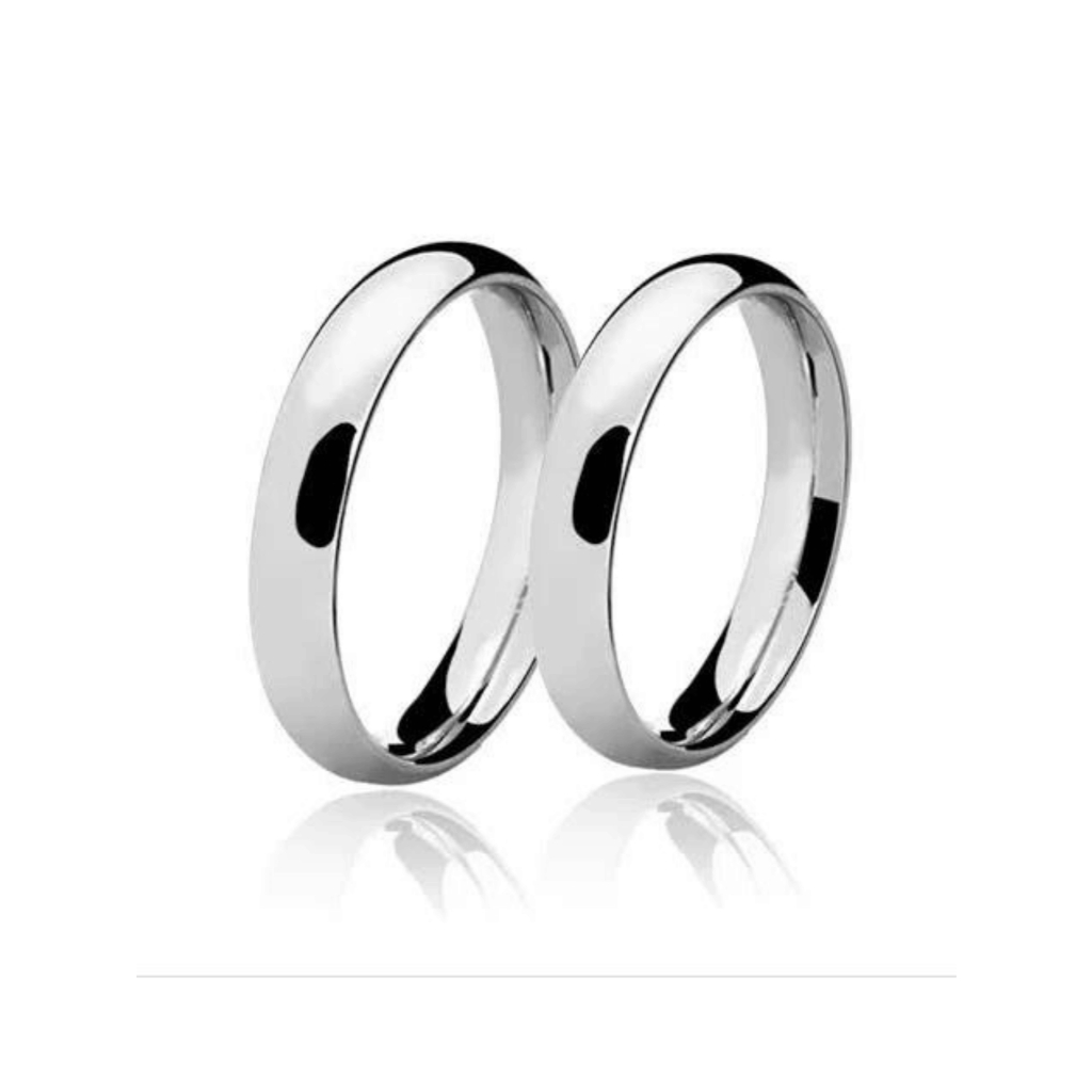 Aliança Prata em Aço Inox 316L Prata Anel Noivado 1 Unidade Compromisso NÃO ESCURECE PODE USAR NA PSICINA E BANHO DE MAR em Oferta na Shopee