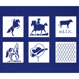 Stencil Para Pintura 14x14cm Country em Oferta na Shopee