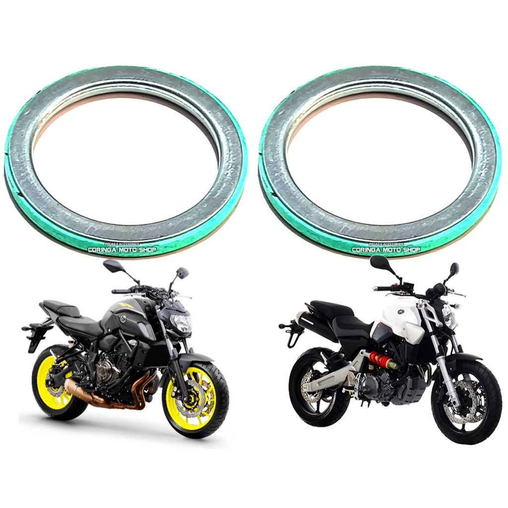 Anel Do Escape Gaxeta Yamaha Mt-07 700cc / Mt-03 660cc ( Par )