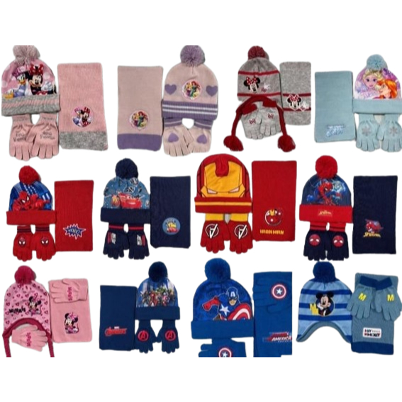 Kit  4 peças Touca Inverno Infantil  + Luvas + Cachecol +toalha de mao Menino E Menina  va...