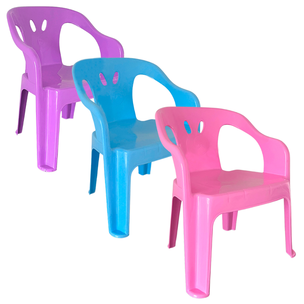 3 Cadeiras Mini Poltrona Infantil  Plástico