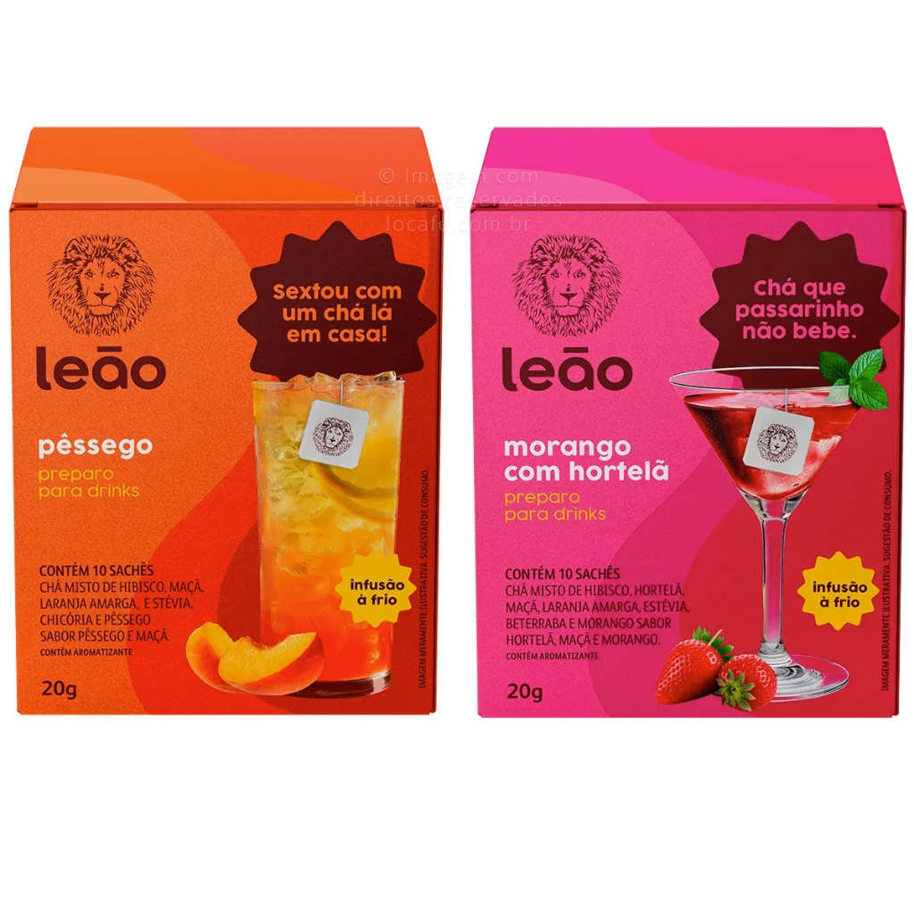 Combo com 2 Preparo para Drinks Leão - 2 Caixas 20 Sachês em Oferta na Shopee