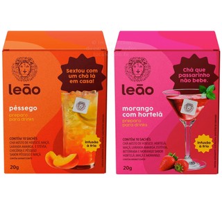 Combo com 2 Preparo para Drinks Leão - 2 Caixas 20 Sachês em Oferta na Shopee