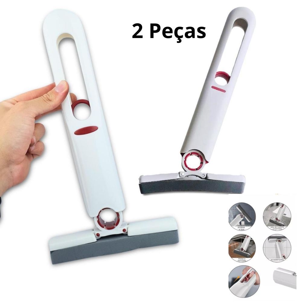 kit 2 Mini Rodos Mop Magico Limpa E Seca Rodinho De Pia Cozinha retrátil
