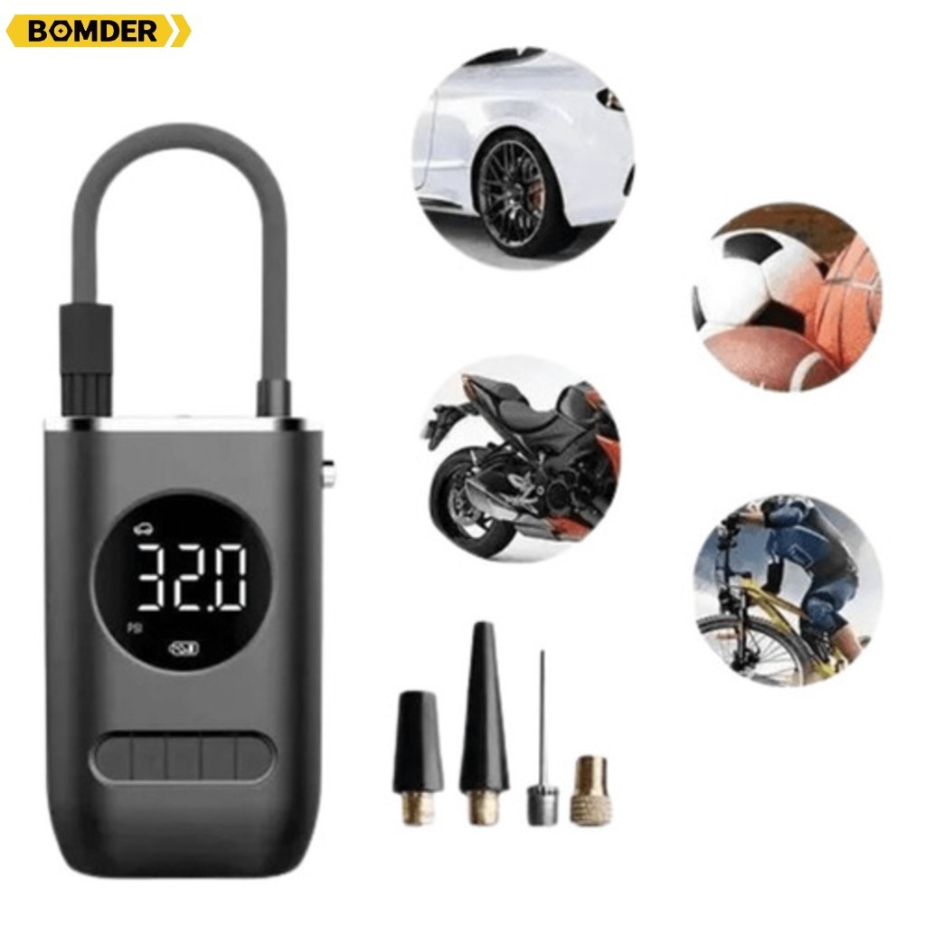 Bomba De Ar Elétrica Digital Veicular Pneu Moto Bike Bomder BOM-8905 em Oferta na Shopee