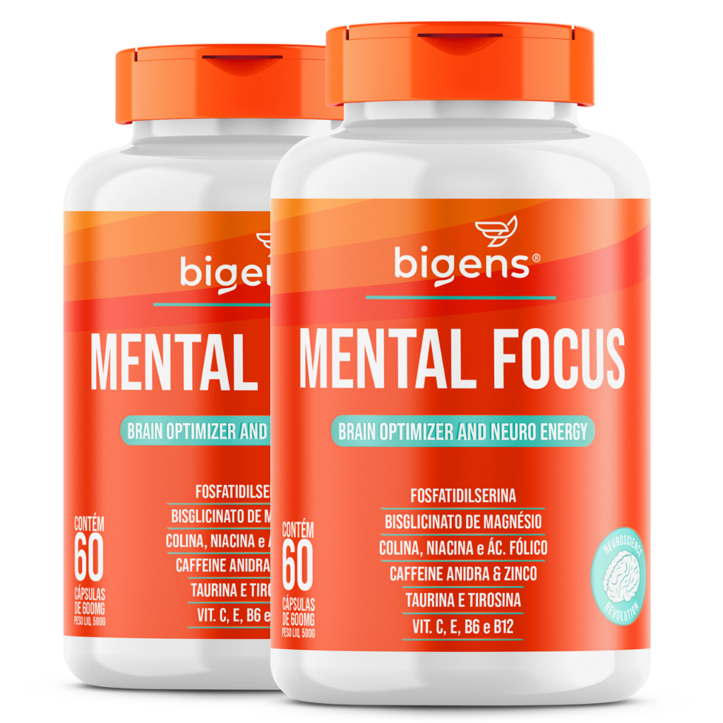 BIGENS KIT 2X MENTAL FOCUS 60 CAPS em Oferta na Shopee