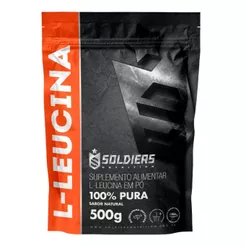 L-Leucina 500g 100% Pura Importada Soldiers Nutrition Aminoácido Suplemento Nutricional Recuperação Muscular