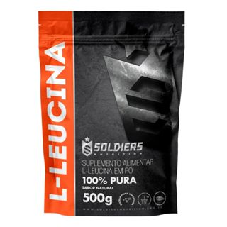 L-Leucina 500g 100% Pura Importada Soldiers Nutrition Aminoácido Suplemento Nutricional Recuperação Muscular em Oferta na Shopee