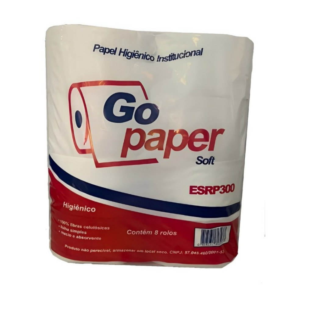 8 Rolos Papel Higiênico Branco Econômico - 100% Celulose - Durável e Sustentável