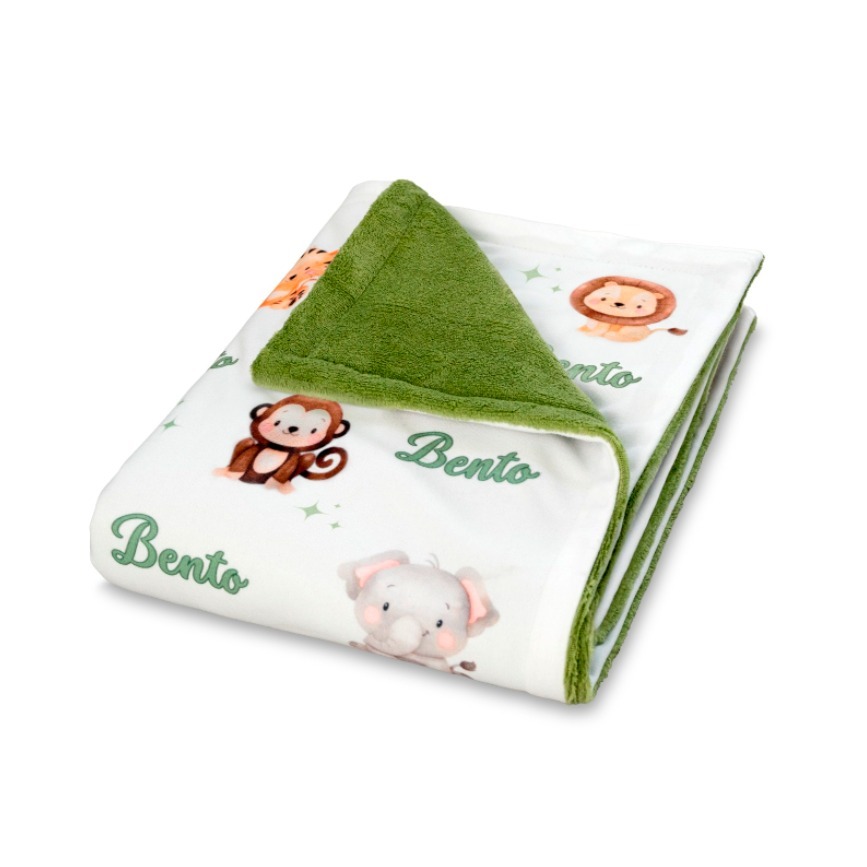 mantinha de bebe personalizada com nome e personagem/ Envio Já