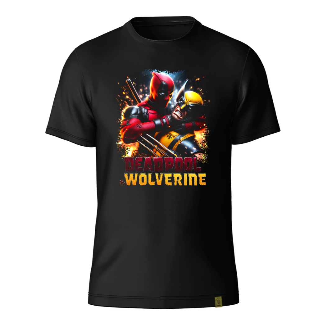 Camiseta Deadpool E Wolverine Mercenario X Friends Algodão