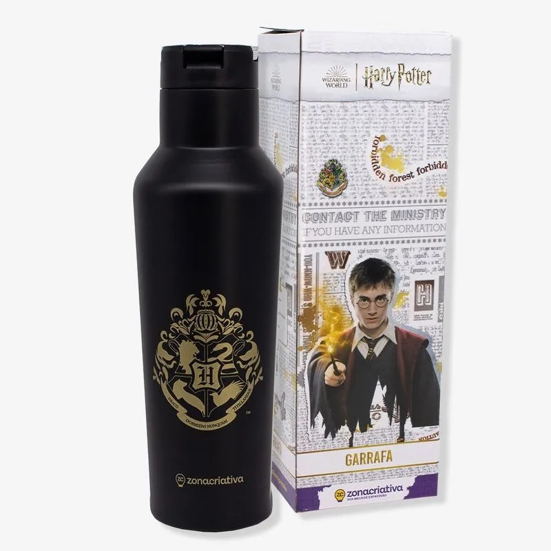 GARRAFA TÉRMICA COM CANUDO RANGER HOGWARTS – HARRY POTTER OFICIAL 600ML