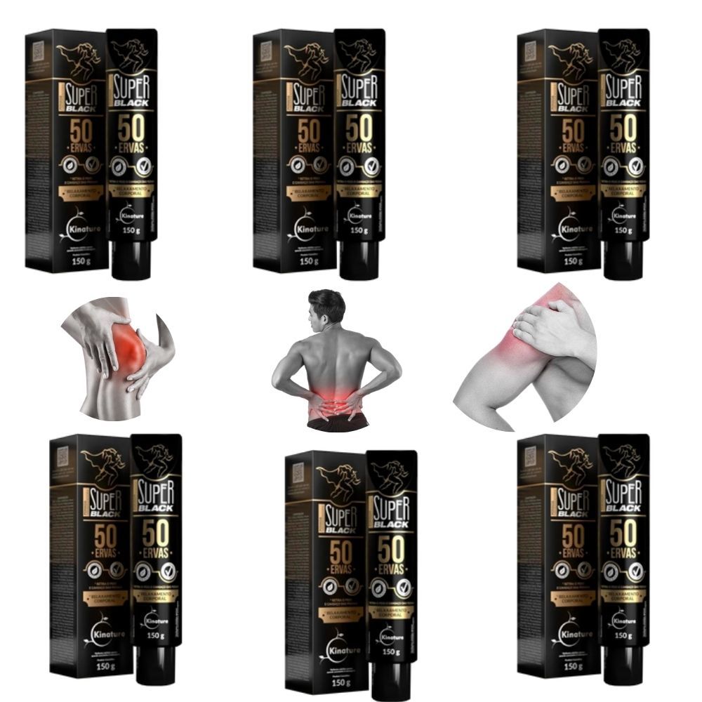 kit 6 Pomada Relaxante Muscular Descubra o Poder das 50 Ervas Medicinais ALIVIO IMEDIATO
