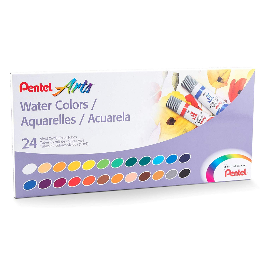 Aquarela Pentel 24 Cores Bisnaga Wfrs 24 Watercolours