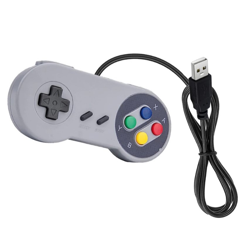 Controle USB estilo Snes Super Nintendo para PC, Mac, Raspberry Pi