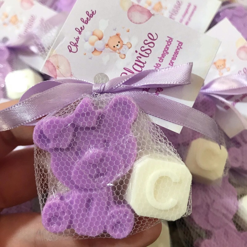 kit Lembrancinhas Maternidade , chá de bebê de ursinha com inicial -Envio rápido 5 dias úteis — imagem 2 de 2
