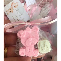 kit Lembrancinhas Maternidade , chá de bebê de ursinha com inicial -Envio rápido 5 dias úteis